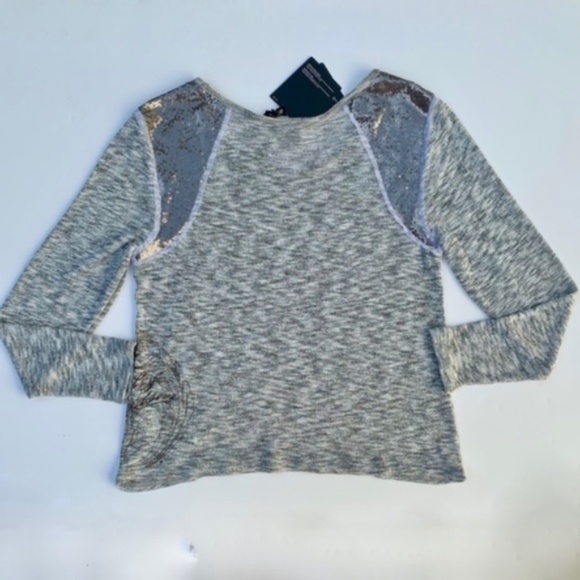 Harley-Davidson Silver Sequin Long Sleeve Sweater - Picture 2 of 8